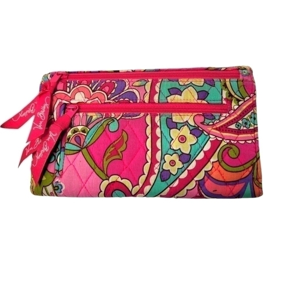 Vera Bradley Paisley Floral Strap Wallet - Picture 2 of 9